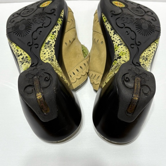 Jambu Touring Too Mary Jane Slide Mule Women’s 9.5 M Green Leather 3" Heel - Picture 15 of 16